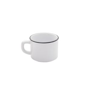 Mug rond blanc grès émaillé 25 cl Ø 8,5 cm Bistrot Pro.mundi