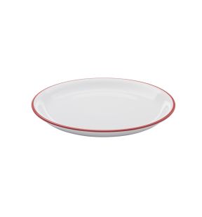 Assiette coupe plate rond blanc grès émaillé Ø 25,5 cm Bistrot Pro.mundi
