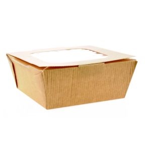 Doos rechthoekig beige x12.5 75 cl Huhtamaki (140 eenheden)