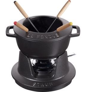 Service à fondue fonte d'acier Ø 16 cm 21,7x16,7x8,4 cm 1,1 L Staub