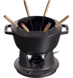 Service à fondue fonte d'acier Ø 20 cm 26,5x20,7x11,6 cm 2,35 L Staub