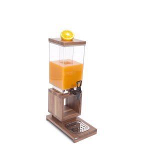 Distributeur à jus rectangulaire brun noyer 18,5 cm Nature Zepe