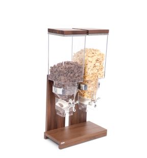 Distributeur à céréales brun noyer 30 cm Nature Zepe