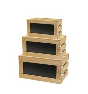 Présentoir brun bois 49 cm Tablecraft (3 pièces)