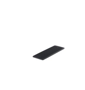 Barrette de dégustation rectangulaire gris résine Nacryl® 30 cm Mealplak