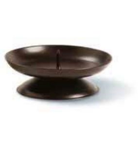 Bougeoir rond noir Ø 9 cm 3 cm Spaas