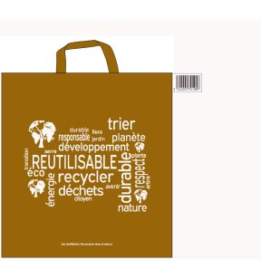 Sac plastique marron 37x40 cm (50 pièces)