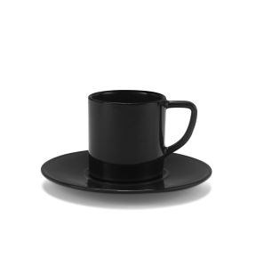 Sous-tasse à expresso rond noir mélamine Ø 11,5 cm Prestige Platex