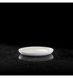 Assiette plate rond blanc mélamine Ø 26 cm Wave Platex