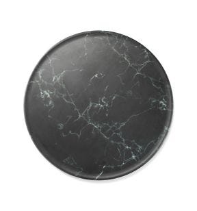 Planche mélamine marbre noir Ø 32,5 cm Matt Platex
