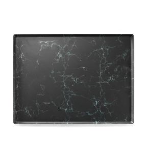 Plateau mélamine marbre noir 40x30 cm Matt Platex
