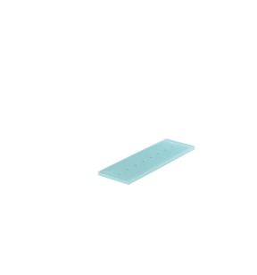 Barrette de dégustation rectangulaire bleu résine Nacryl® 30 cm Mealplak