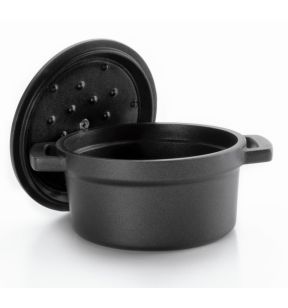 Cocotte fonte d'aluminium Revêtement anti-adhésif Avec couvercle Ø 14 cm 7,5 cm 0,9 L Lacor