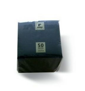 Serviette cocktail noir ouate de cellulose 20x20 cm Celi Ouate Manufacture De L'ephemere (50 pièces)