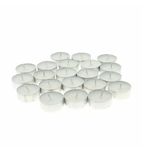 Bougie chauffe plat rond blanc Ø 5,8 cm 2,4 cm Spaas (10 pièces)
