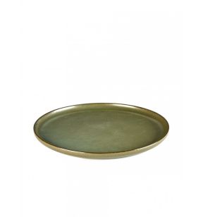 Assiette plate rond camogreen grès émaillé Ø 24 cm Surface Serax