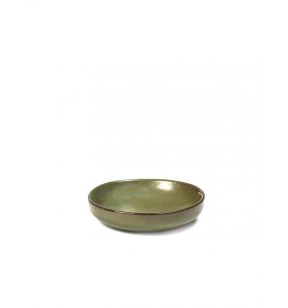 Assiette coupe creuse rond vert grès émaillé Ø 9 cm Surface Serax