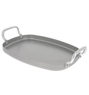 Plancha rechthoekig grijs staal xx2.5 Mineral B De Buyer