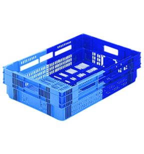 Open box Zonder deksel blauw plastic xx14.7 26 L geperforeerde bodem geperforeerde wanden Gilac