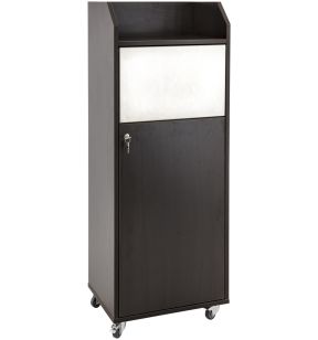 Meuble poubelle noir 54x42x136 cm Jacky Flexmob