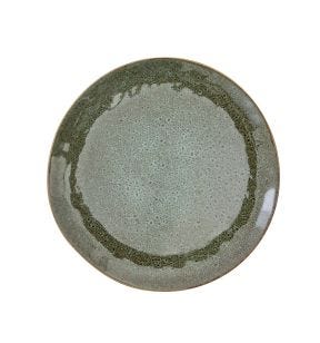 Assiette plate rond vert grès émaillé Ø 20 cm Sky Pro.mundi