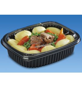 Couvercle pour barquette 80CL rectangulaire transparent 21,5x17x4 cm Cookipack Alphaform (20 pièces)