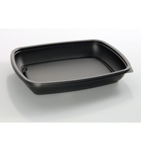 Barquette rectangulaire noir 23x16,8x3,6 cm 60 cl Fast Pac (75 pièces)