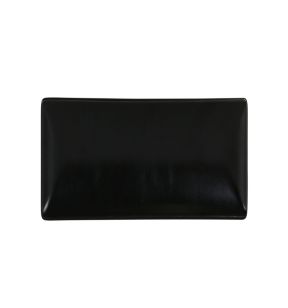 Assiette plate rectangulaire noir grès émaillé 20x13 cm Bazik Noir