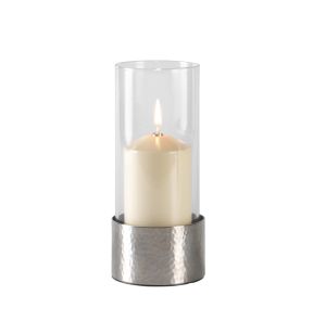 Photophore argent Ø 6,5 cm 15,5 cm Yago Candola