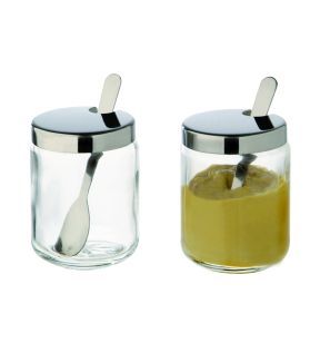 Moutardier rond transparent Ø 5 cm 6 cm Aps (2 pièces)
