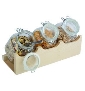 Display voor ontbijtgranen 3 kommen hout x17 6 L Good Morning Aps