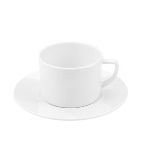 Sous-tasse à thé rond blanc mélamine Ø 15 cm Prestige Platex