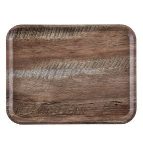 Plateau bois compresse marron 24x35 cm Madeira Cambro
