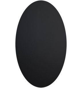 Ardoise adhésive ovale noir 8,5x8,5 cm Securit (8 pièces)