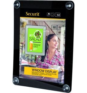 Porte-affiches rectangulaire noir 36x27 cm Securit