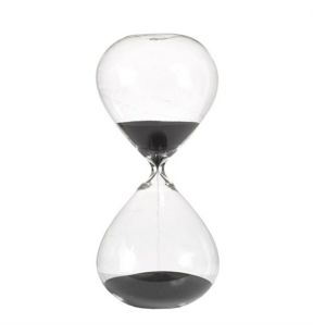 Sablier noir Ø 12 cm 30 cm Pols Potten