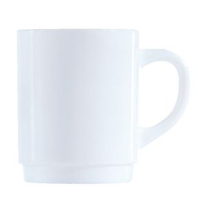 Mug empilable rond blanc verre opal 25 cl Ø 7,2 cm Restaurant Arcoroc