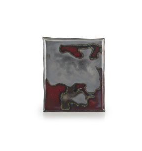 Assiette plate rectangulaire gris porcelaine culinaire 21x17,5 cm Solstice Revol