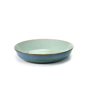 Diep bord rond blauw geglazuurd aardewerk Ø 21 Smokey Serax