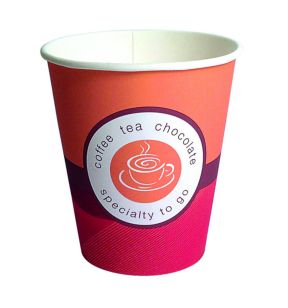 Gobelet orange carton Ø 7 cm 15 cl Hot Cup Huhtamaki (100 pièces)