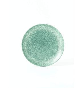 Assiette plate rond bleu porcelaine vitrifiée Ø 21,7 cm Raku Churchill