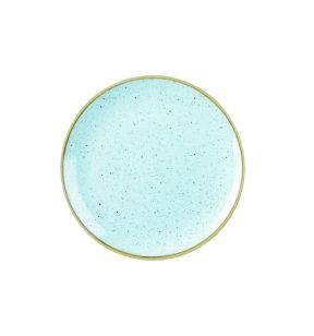 Assiette coupe plate rond duck egg porcelaine vitrifiée Ø 21,7 cm Stonecast Churchill