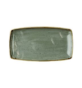 Assiette plate rectangulaire peppercorn porcelaine vitrifiée 29,5x15 cm Stonecast Churchill