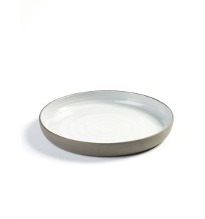 Assiette plate rond taupe porcelaine Ø 20,5 cm Dusk Serax