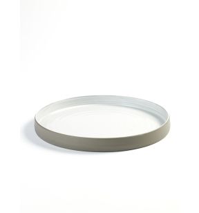 Assiette plate rond taupe porcelaine Ø 20,3 cm Dusk Serax