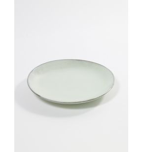 Assiette coupe plate rond bleu terre cuite Ø 28,5 cm Aqua Serax
