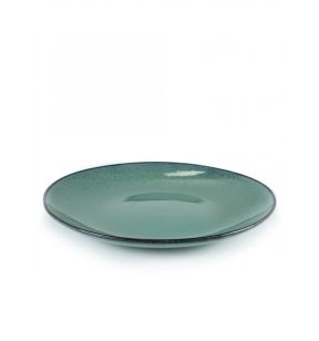 Assiette coupe plate rond turquoise terre cuite Ø 28,5 cm Aqua Serax