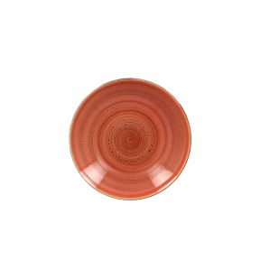 Assiette coupe creuse rond orange porcelaine vitrifiée Ø 27,8 cm Twirl Rak