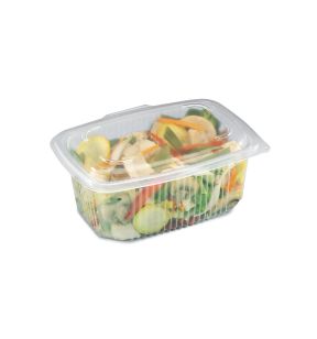 Bakje met deksel met scharnier rechthoekig doorzichtig xx6.2 25 cl Ondipack Alphaform (50 eenheden)