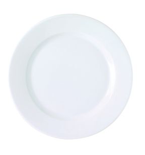 Assiette plate rond blanc porcelaine Ø 21 cm K